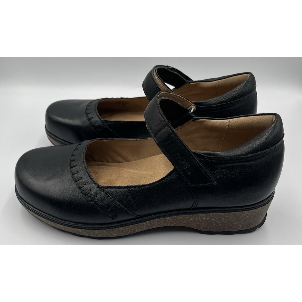 Earth Kalece Black Leather Mary Jane Shoes Womens 8W Comfort Round Toe Casual - Picture 10 of 13